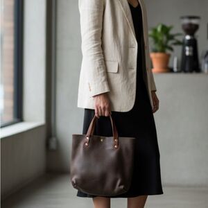 KMM & Co Brown Leather Tote Bag